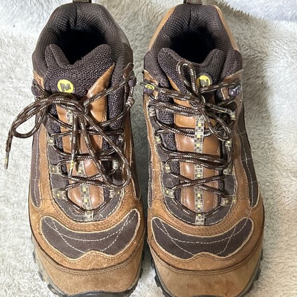 Merrell Continuum Boots 10 Brown Waterproof Vibram Soles READ - Picture 2 of 12
